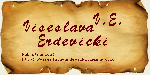 Višeslava Erdevički vizit kartica